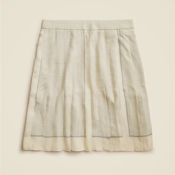 NWT J. Crew Pleated Scarf Print Skirt Drapey Viscose Twill Sz 00 zipper broken - Picture 4 of 10